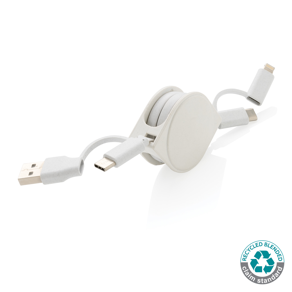 6-in-1 Kabel aus TPE und RCS Standard recyceltem Kunststoff 6-in-1 Kabel aus TPE und RCS Standard recyceltem Kunststoff