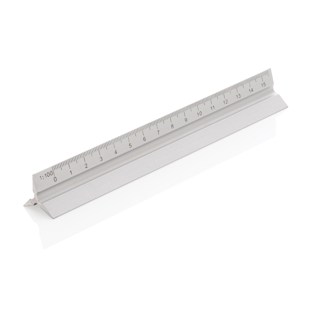 15cm Dreikantlineal aus Aluminium 15cm Dreikantlineal aus Aluminium