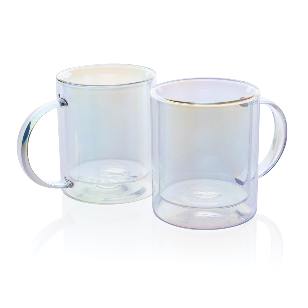 Doppelwandiger Deluxe-Becher aus galvanisiertem Glas Doppelwandiger Deluxe-Becher aus galvanisiertem Glas
