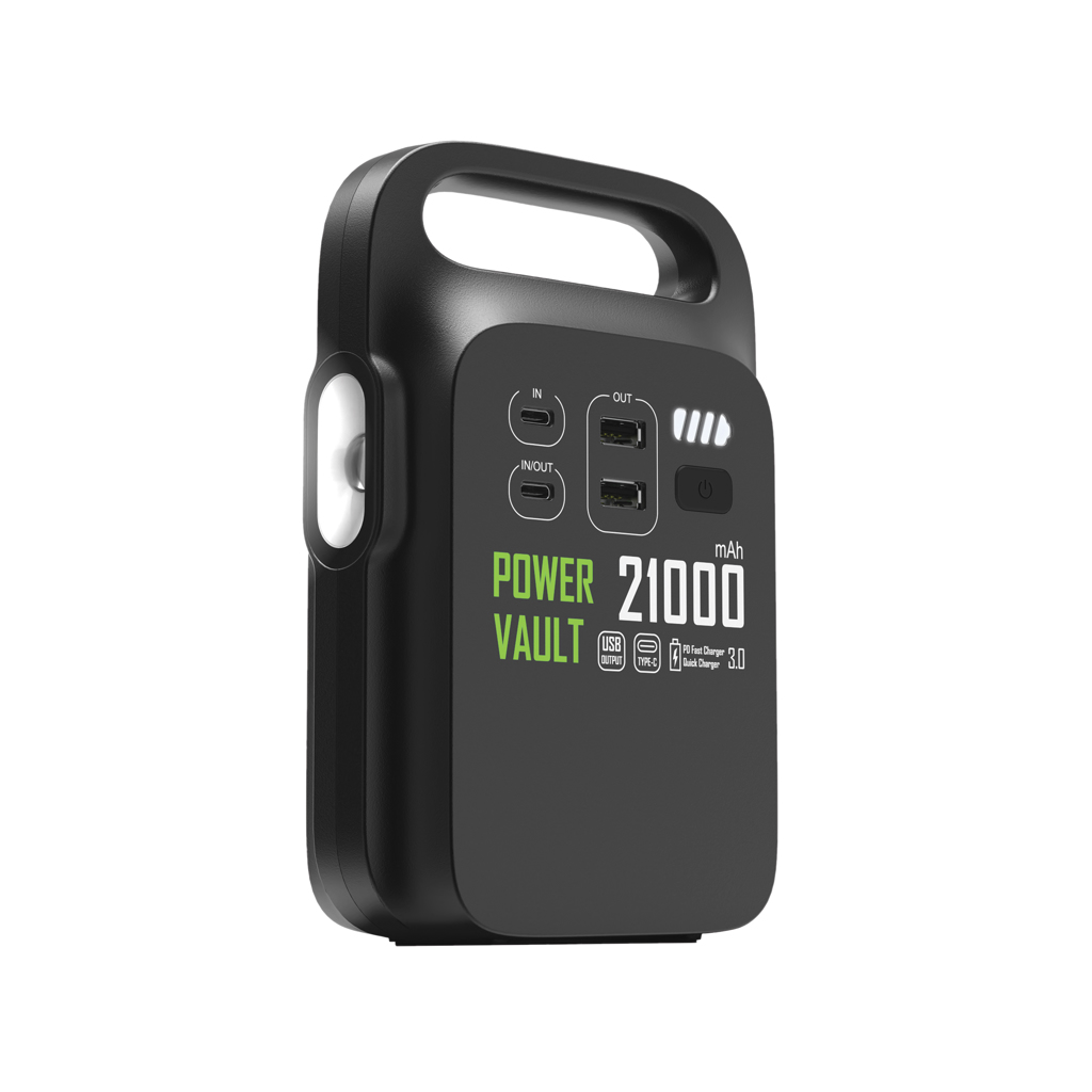 Power Vault 21.000mAh tragbare Powerstation aus RCS rPlastik Power Vault 21.000mAh tragbare Powerstation aus RCS rPlastik