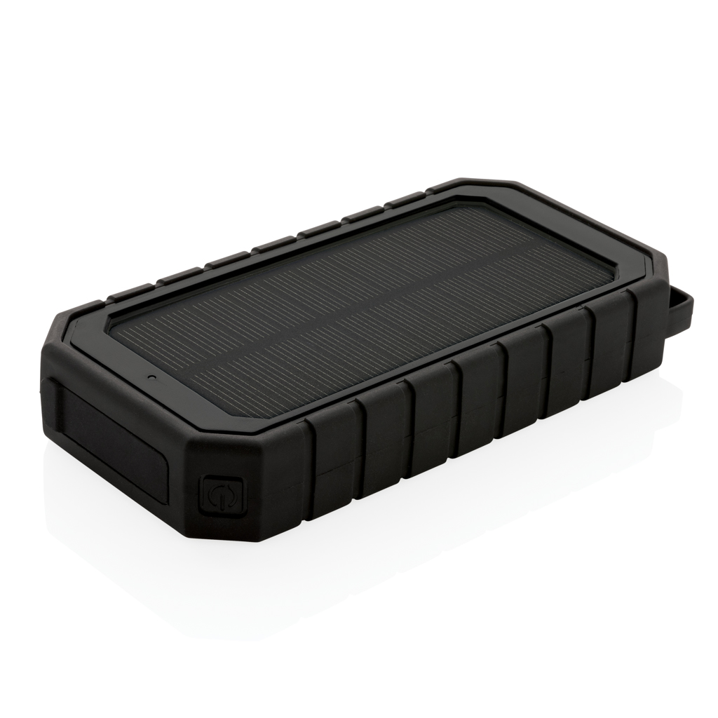 10.000 mAh Solar-Powerbank mit 10W Wireless aus RCS Plastik 10.000 mAh Solar-Powerbank mit 10W Wireless aus RCS Plastik