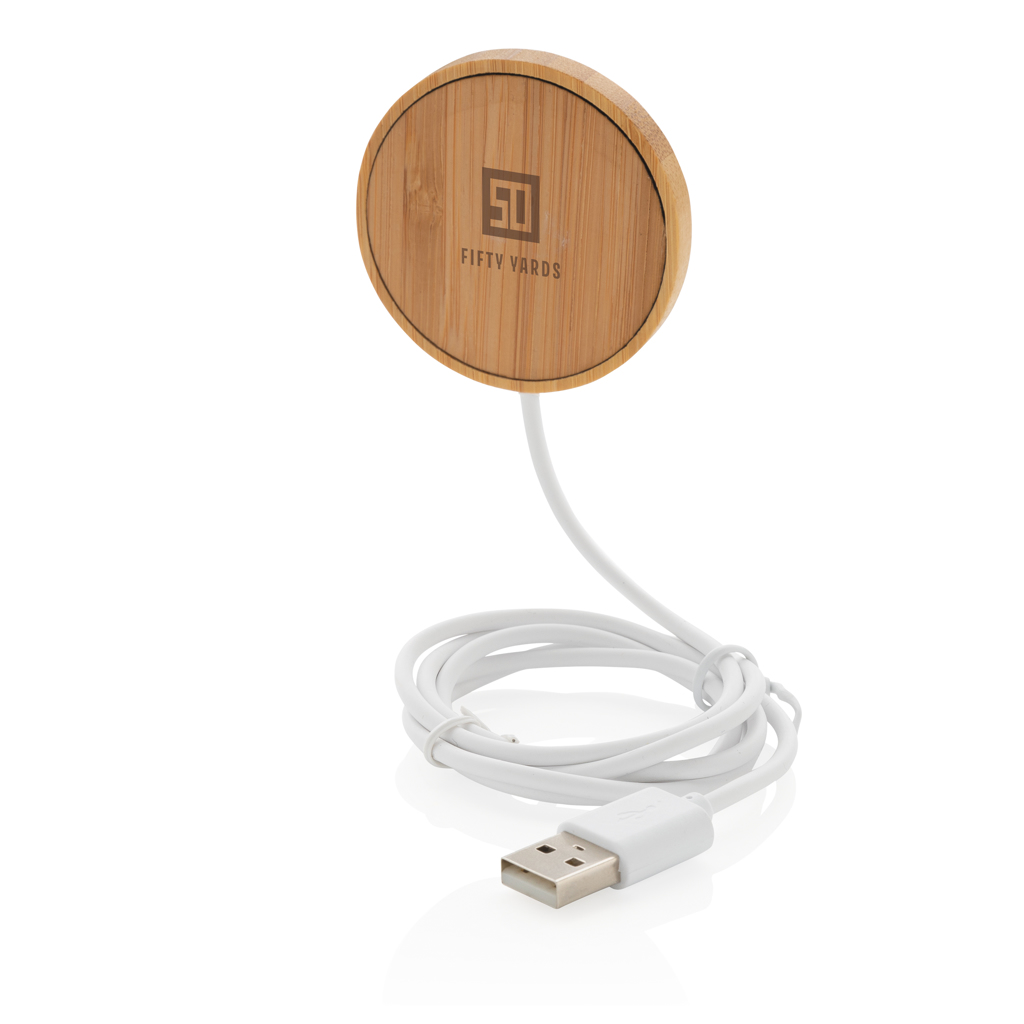 10W Bambus magnetischer Wireless Charger 10W Bambus magnetischer Wireless Charger