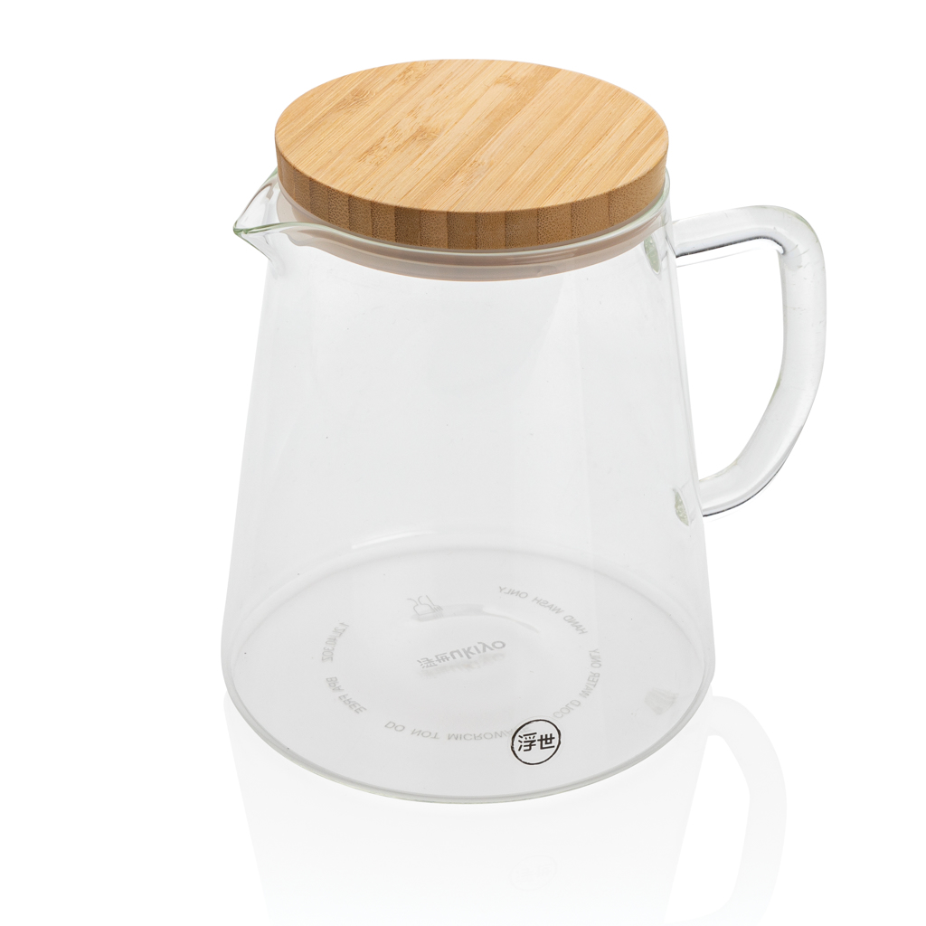Ukiyo Borosilikat-Glaskaraffe mit Bambusdeckel 1.2L Ukiyo Borosilikat-Glaskaraffe mit Bambusdeckel 1.2L