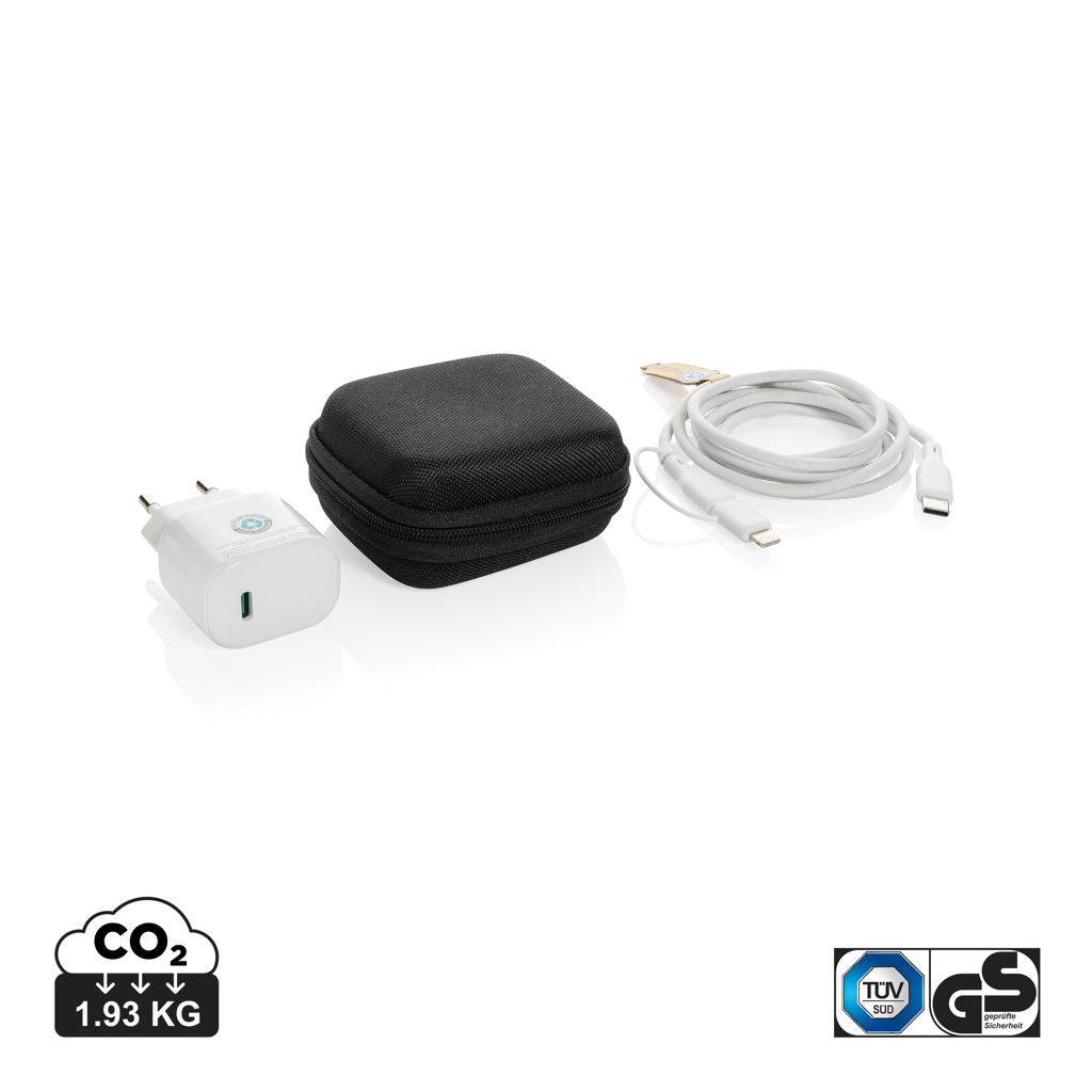 Boost 2-tlg. 20W Type-C Ladeset aus RCS recyceltem PET Boost 2-tlg. 20W Type-C Ladeset aus RCS recyceltem PET