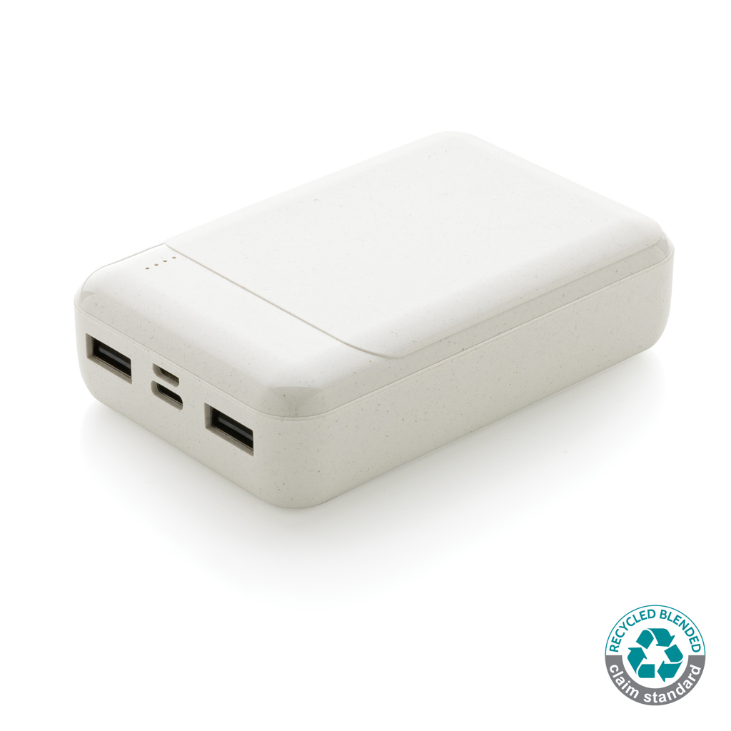 10.000 mAh Powerbank aus RCS Standard recyceltem Kunststoff