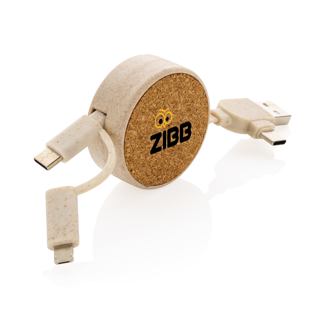 Kork und Weizen 6-in-1 Ladekabel