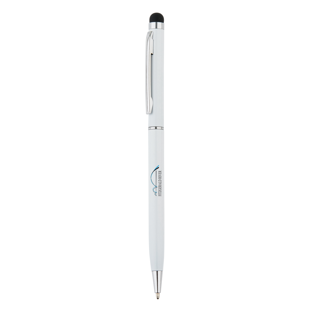 Schlanker Aluminiumkugelschreiber mit Stylus Schlanker Aluminiumkugelschreiber mit Stylus